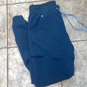 Figs Women's Navy Blue Drawstring Scrub Joggers
